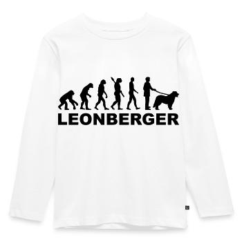 Leonberger - Kinder Premium Bio Langarmshirt - Weiß - Vorne - AI Model Kid Female (0cm)