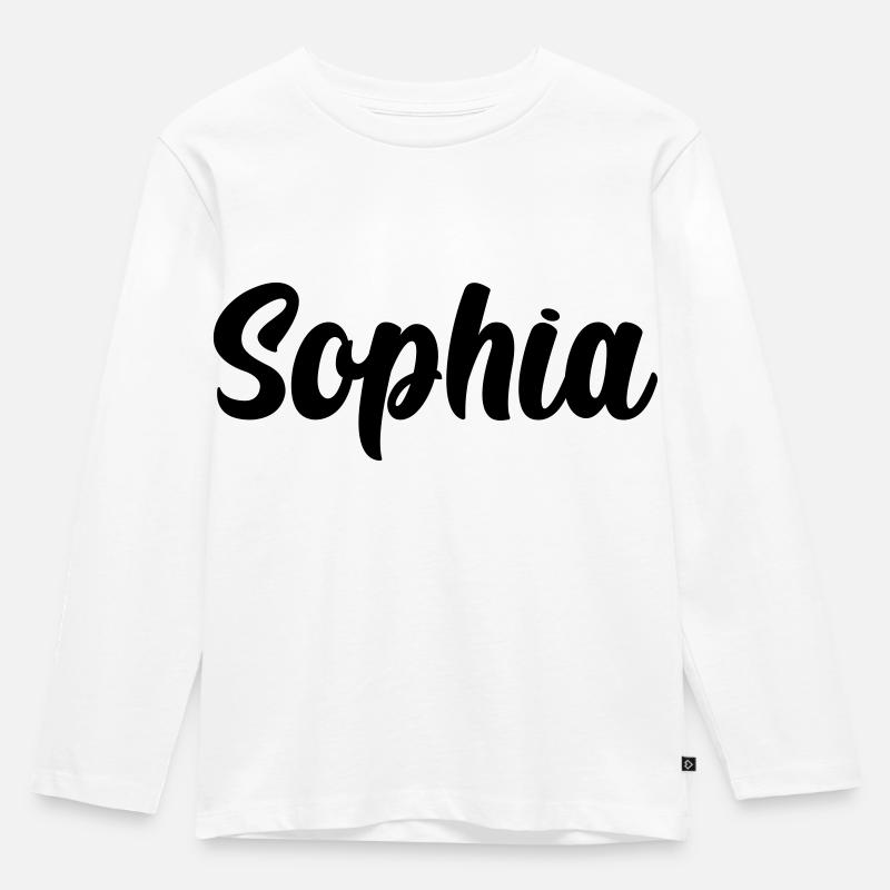 Sophia - Kinder Premium Bio Langarmshirt - Weiß