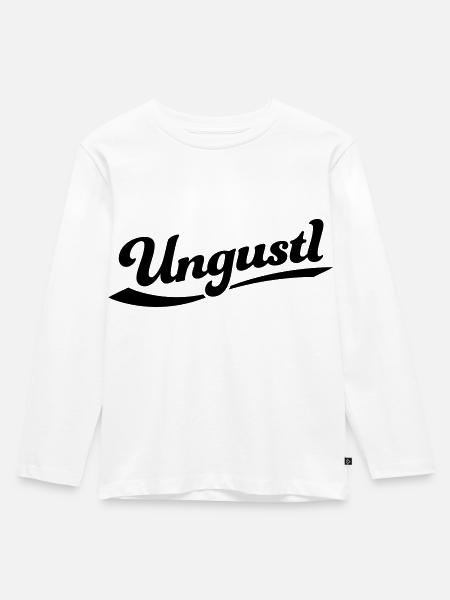 Ungustl II – Wiener Dialekt - Kinder Premium Bio Langarmshirt - Weiß