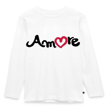 amore - Kinder Premium Bio Langarmshirt - Weiß - Vorne - AI Model Kid Female (0cm)