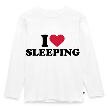 Schlafen - Kinder Premium Bio Langarmshirt - Weiß - Vorne - AI Model Kid Female (0cm)