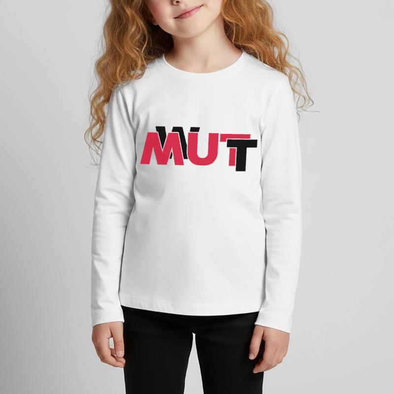 Wut oder Mut Kinder Premium Bio Langarmshirt