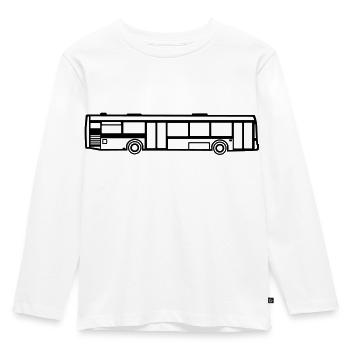 Bus - Kinder Premium Bio Langarmshirt - Weiß - Vorne - AI Model Kid Female (0cm)