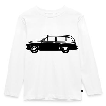 Wartburg Kombi - Kinder Premium Bio Langarmshirt - Weiß - Vorne - AI Model Kid Female (0cm)