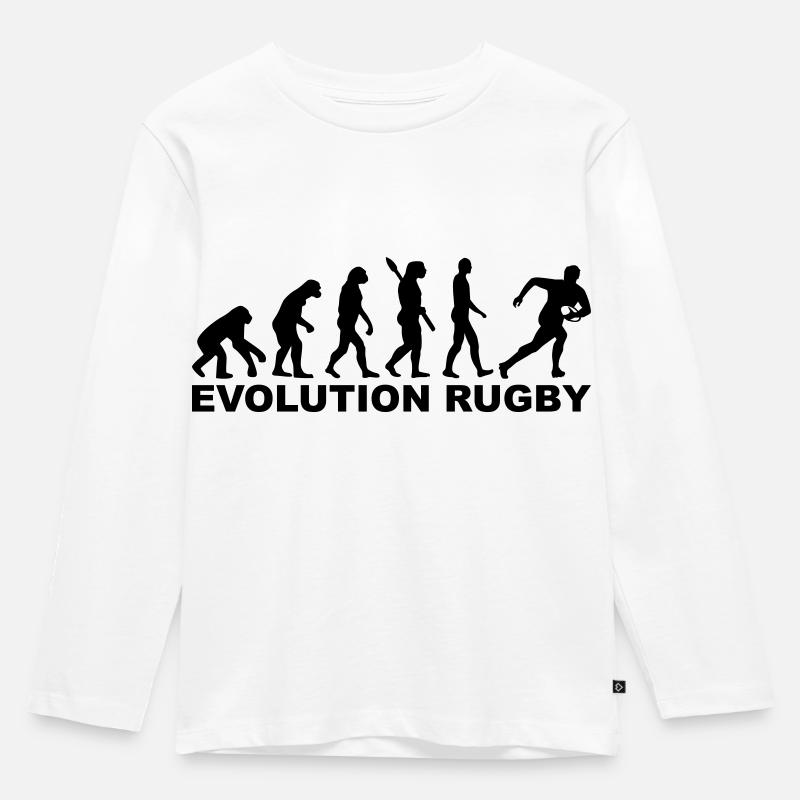 Evolution Rugby - T-shirt manches longues Premium Enfant - blanc