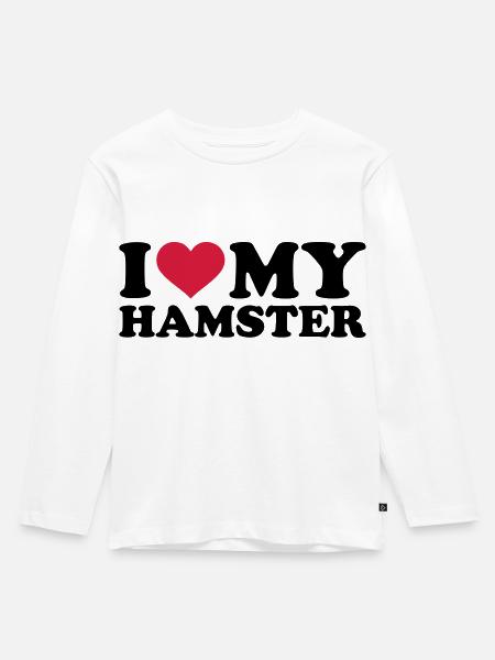Hamster - Kinder Premium Bio Langarmshirt - Weiß