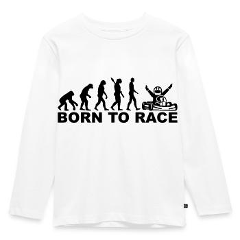 Kart - Kinder Premium Bio Langarmshirt - Weiß - Vorne - AI Model Kid Female (0cm)
