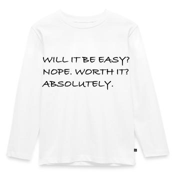 Easy - Kids' Premium Longsleeve Shirt - white - Front - AI Model Kid Female (0cm)