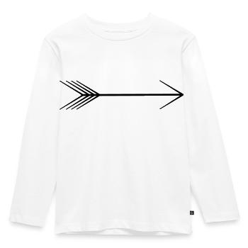 arrow - Kids' Premium Longsleeve Shirt - white - Front - AI Model Kid Female (0cm)