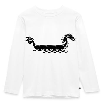 Drachenboot - Kinder Premium Bio Langarmshirt - Weiß - Vorne - AI Model Kid Female (0cm)