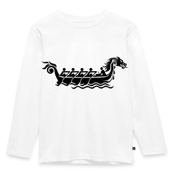 Drachenboot - Kinder Premium Bio Langarmshirt - Weiß - Vorne - AI Model Kid Female (0cm)