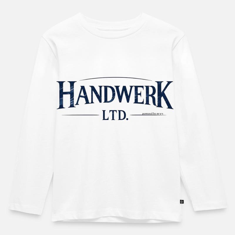 Handwerk Ltd. - Kinder Premium Bio Langarmshirt - Weiß