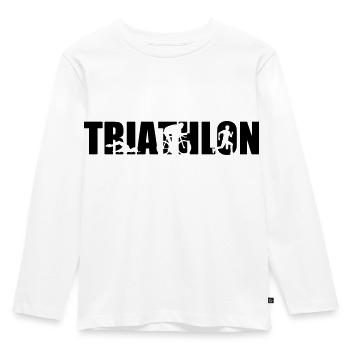 Triathlon - Kids' Premium Longsleeve Shirt - white - Front - AI Model Kid Female (0cm)