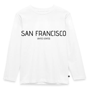 San Francisco - Kinder Premium Bio Langarmshirt - Weiß - Vorne - AI Model Kid Female (0cm)