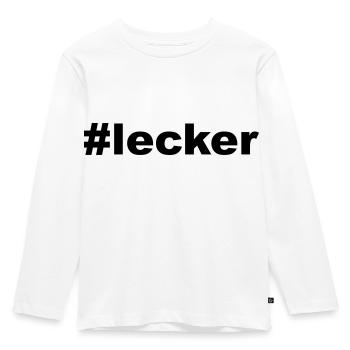 hashtag lecker - Kinder Premium Bio Langarmshirt - Weiß - Vorne - AI Model Kid Female (0cm)
