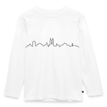 Skyline Kassel - Kinder Premium Bio Langarmshirt - Weiß - Vorne - AI Model Kid Female (0cm)