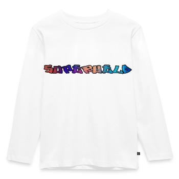 Superheld - Kinder Premium Bio Langarmshirt - Weiß - Vorne - AI Model Kid Female (0cm)
