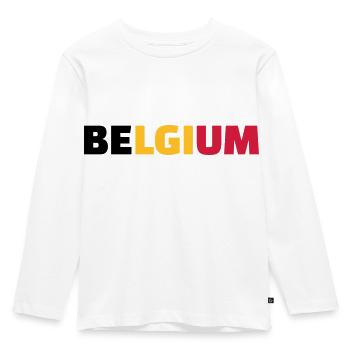 Belgien - Kinder Premium Bio Langarmshirt - Weiß - Vorne - AI Model Kid Female (0cm)
