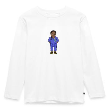 Uskan Tanya - Kinder Premium Bio Langarmshirt - Weiß - Vorne - AI Model Kid Female (0cm)