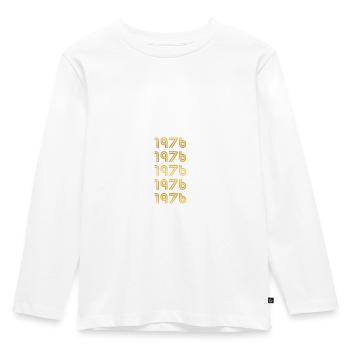 1976 - Kids' Premium Longsleeve Shirt - white - Front - AI Model Kid Female (0cm)