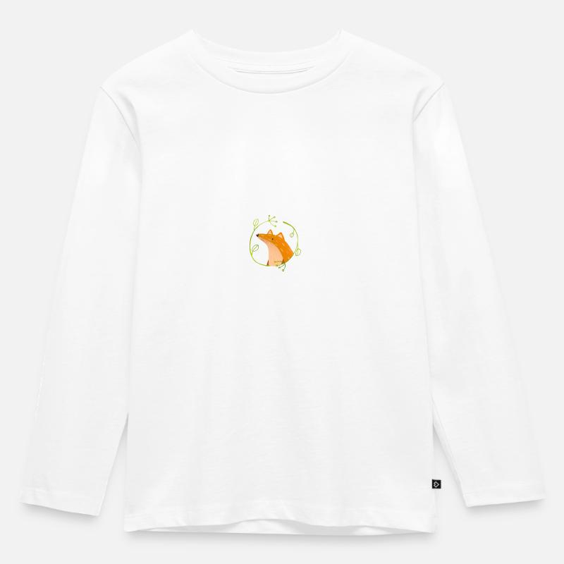 Wildtiere - Kinder Premium Bio Langarmshirt - Weiß