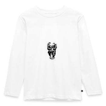 Gasmaske - Kinder Premium Bio Langarmshirt - Weiß - Vorne - AI Model Kid Female (0cm)