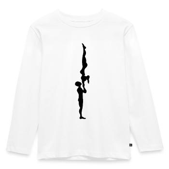 Gymnastics Gymnastics Acrobatics Gymnastics Sport - Kids' Premium Longsleeve Shirt - white - Front - AI Model Kid Female (0cm)