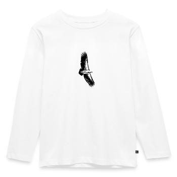 Geier im Flug - Kinder Premium Bio Langarmshirt - Weiß - Vorne - AI Model Kid Female (0cm)