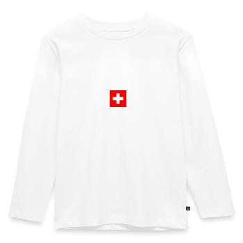 Drapeau suisse - T-shirt manches longues Premium Enfant - blanc - Devant - AI Model Kid Female (0cm)