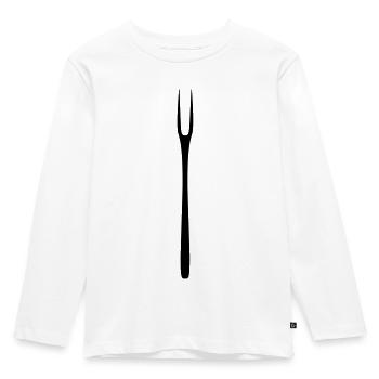barbecue fork - Kids' Premium Longsleeve Shirt - white - Front - AI Model Kid Female (0cm)