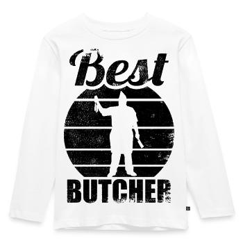 Metzger - Kinder Premium Bio Langarmshirt - Weiß - Vorne - AI Model Kid Female (0cm)