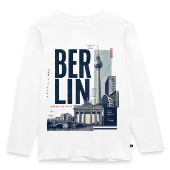 Berliner Skyline Collection - Kinder Premium Bio Langarmshirt - Weiß - Vorne - AI Model Kid Female (0cm)