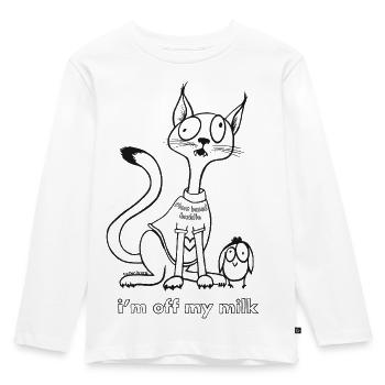 I'm off my milk / Vegan / plant-based - Kids' Premium Longsleeve Shirt - white - Front - AI Model Kid Female (0cm)