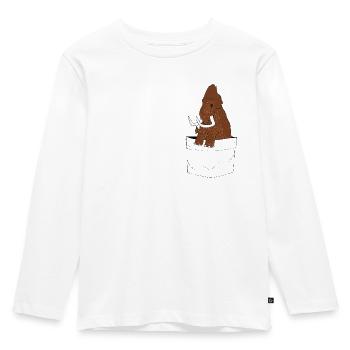pocket mammoth - Kids' Premium Longsleeve Shirt - white - Front - AI Model Kid Female (0cm)