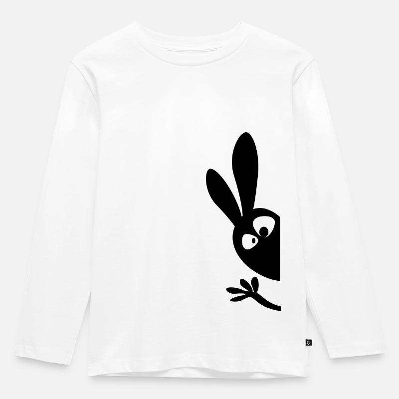 lapin caché - T-shirt manches longues Premium Enfant - blanc