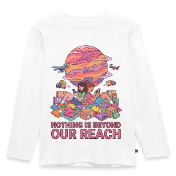 Nothing Is Beyond Our Reach - Kids' Premium Longsleeve Shirt - white - Front - AI Model Kid Female (0cm)