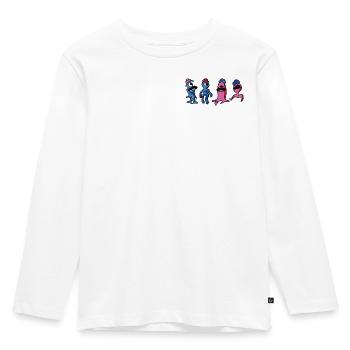 Bunte Aliens - Horst, Björn, Philip und Peter - Kinder Premium Bio Langarmshirt - Weiß - Vorne - AI Model Kid Female (0cm)