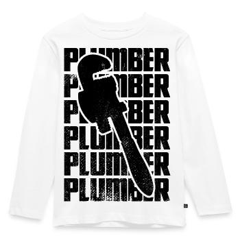 Plombier - T-shirt manches longues Premium Enfant - blanc - Devant - AI Model Kid Female (0cm)