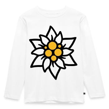 Edelweiß - Kinder Premium Bio Langarmshirt - Weiß - Vorne - AI Model Kid Female (0cm)