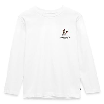 Opsters eSports Snowman Design - Kids' Premium Longsleeve Shirt - white - Front - AI Model Kid Female (0cm)