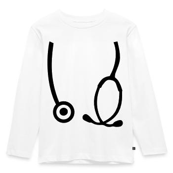 Stethoscope doctor - Kids' Premium Longsleeve Shirt - white - Front - AI Model Kid Female (0cm)