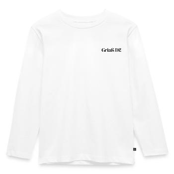 Griaß Di! | Allgäu Liebe - Kinder Premium Bio Langarmshirt - Weiß - Vorne - AI Model Kid Female (0cm)