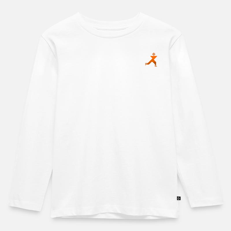 Sprinter - Tangram - Kinder Premium Bio Langarmshirt - Weiß
