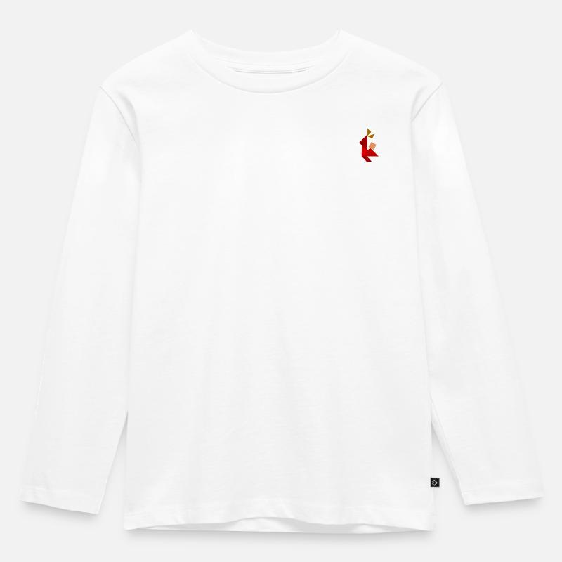 Breakdancer - Tangram - Kinder Premium Bio Langarmshirt - Weiß