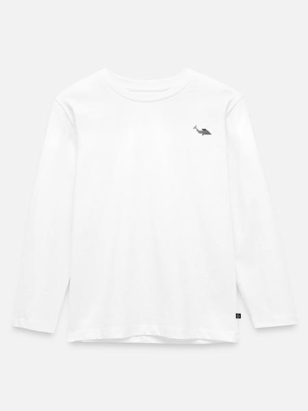 Haj - Tangram - Ekologisk långärmad premium-T-shirt barn - vit