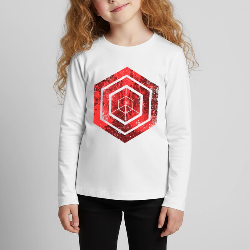 Codage géométrique du programmeur de programmation hexagonale T-shirt manches longues Premium Enfant