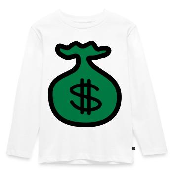 Dollar Geld Money - Kinder Premium Bio Langarmshirt - Weiß - Vorne - AI Model Kid Female (0cm)