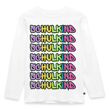 Cooler Schriftzug für Schulkind-Design - Kinder Premium Bio Langarmshirt - Weiß - Vorne - AI Model Kid Female (0cm)
