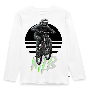 MTB - Kinder Premium Bio Langarmshirt - Weiß - Vorne - AI Model Kid Female (0cm)