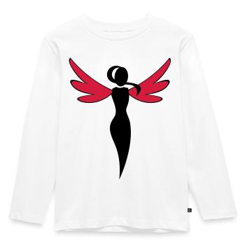 fee - Kinder Premium Bio Langarmshirt - Weiß - Vorne - AI Model Kid Female (0cm)